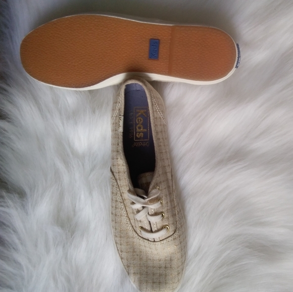 KEDS-Champion☀️Gold☀️Foil Ticking Dot Sneakers - Picture 10 of 12
